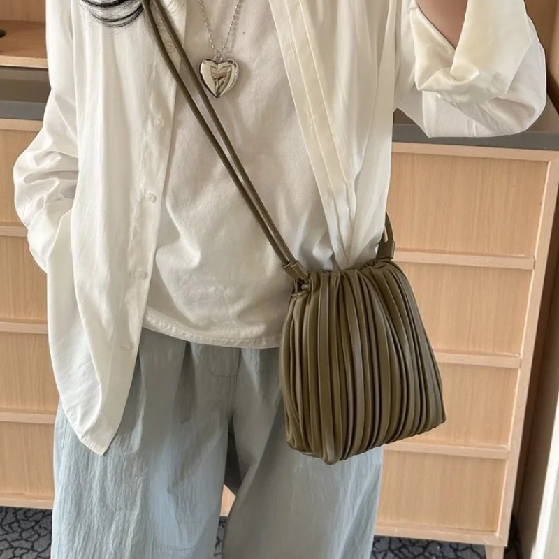 Luxury Bags Mini - Nouveau Sac Bandoulière Plissé en PU