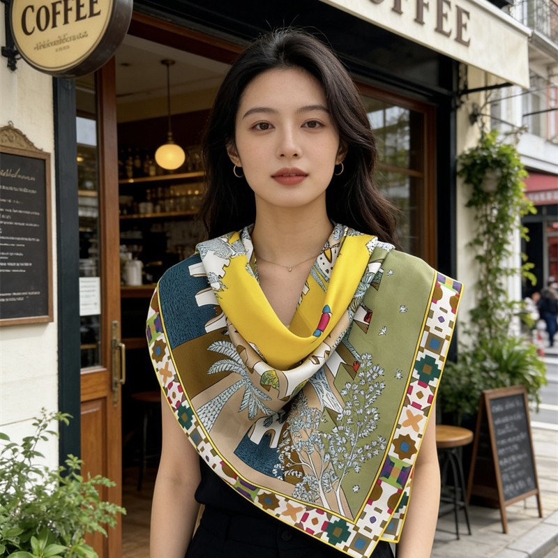 Foulard carré en soie 90CM de  - Luxury Bags Supplier avis et prix