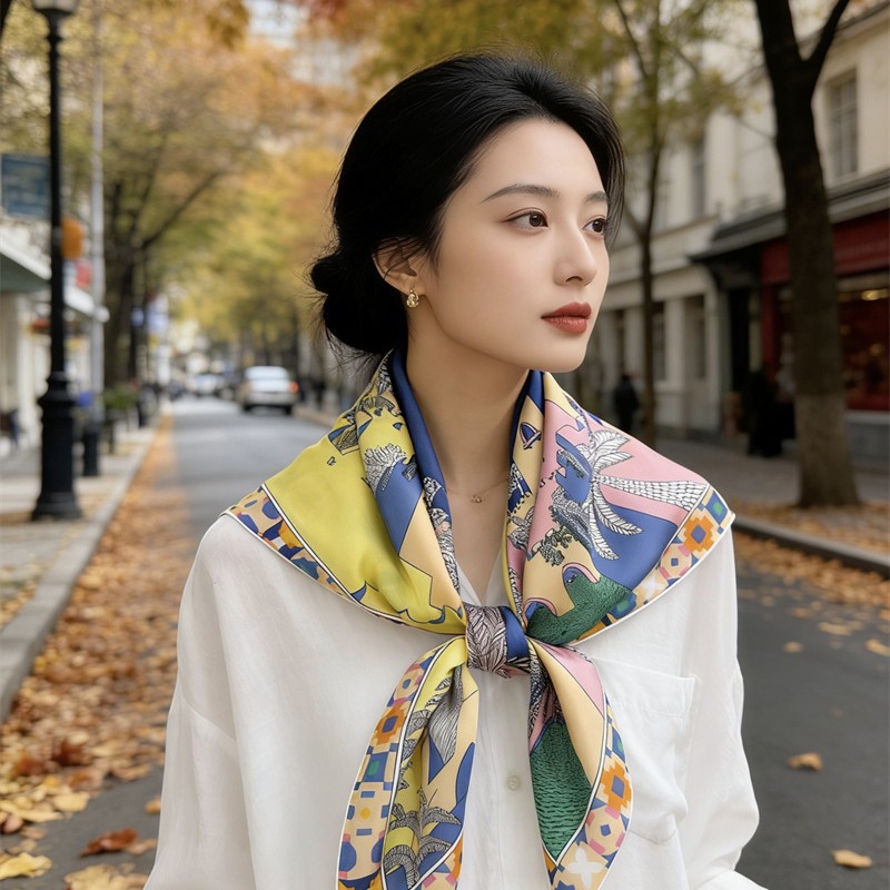 Foulard carré en soie 90CM de  - Luxury Bags Supplier avis et prix