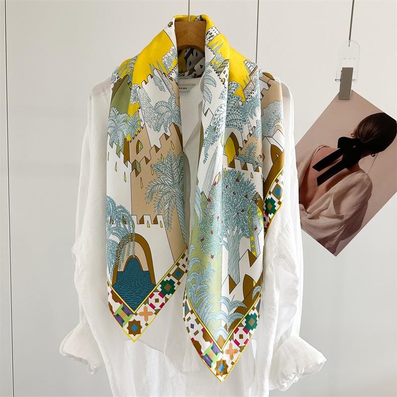 Foulard carré en soie 90CM de  - Luxury Bags Supplier avis et prix