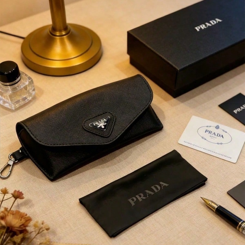 Étui à lunettes Prada en cuir  - Luxury Bags Consignment avis et prix